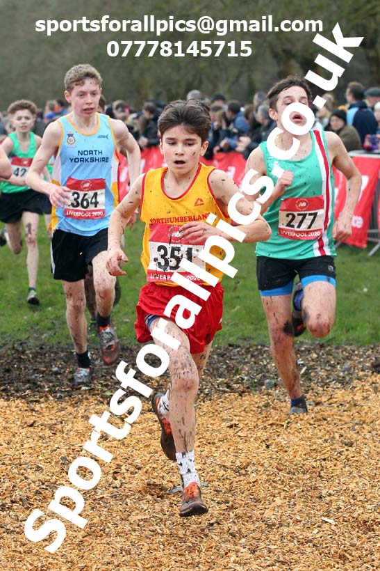 Junior boys, 2020 New Balance English Schools Champs., Sefton Park, Liverpool. Photo: David T. Hewitson/Sports for All Pics